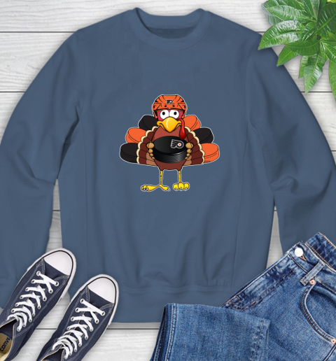 Philadelphia Flyers Turkey Thanksgiving Day Sweatshirt 7