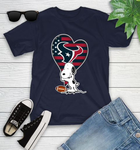 Houston Texans NFL Football The Peanuts Movie Adorable Snoopy Youth T-Shirt 3