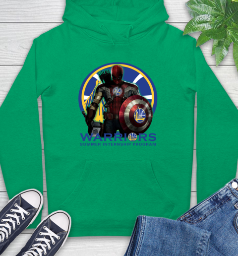 Golden State Warriors NBA Basketball Captain America Thor Spider Man Hawkeye Avengers Hoodie 8