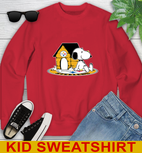 NFL Football Pittsburgh Steelers Snoopy The Peanuts Movie Shirt Youth Sweatshirt 8