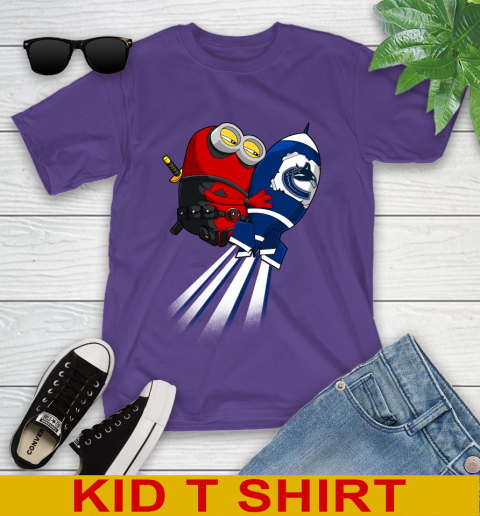 NHL Hockey Vancouver Canucks Deadpool Minion Marvel Shirt Youth T-Shirt 3