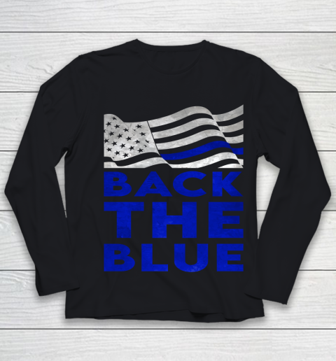 BACK THE BLUE Thin Blue Line Youth Long Sleeve