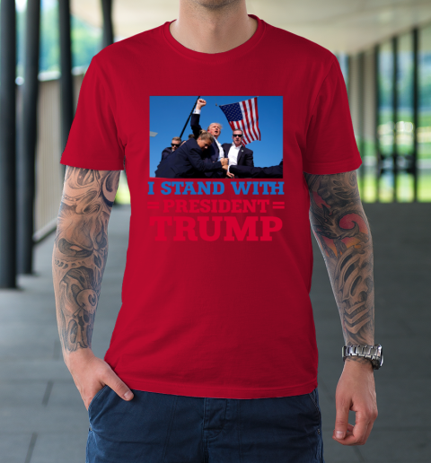 Trump Shot Shirt I Stand With President Trump T-Shirt 8