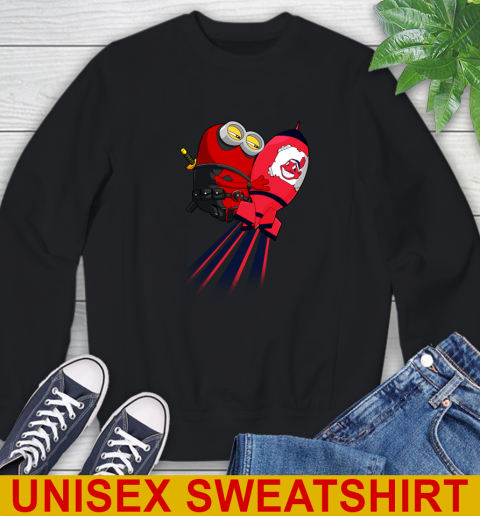 MLB Baseball Cleveland Indians Deadpool Minion Marvel Shirt Sweatshirt