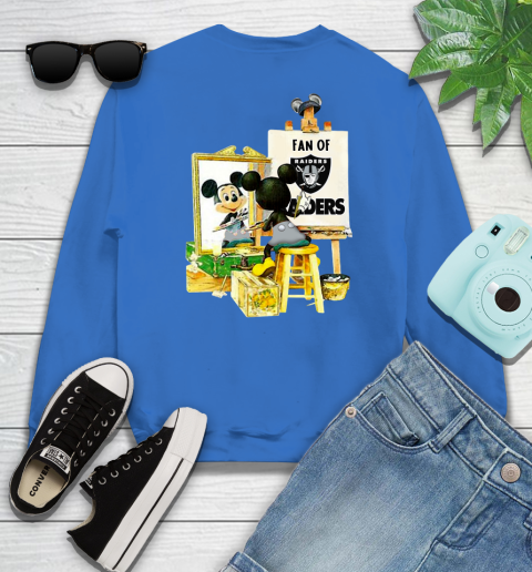 NFL Football Oakland Raiders Mickey Drawing Shirt 34