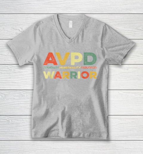Autism Awareness Avoidant Personality Disorder Warrior AVPD Awareness Social V-Neck T-Shirt 3