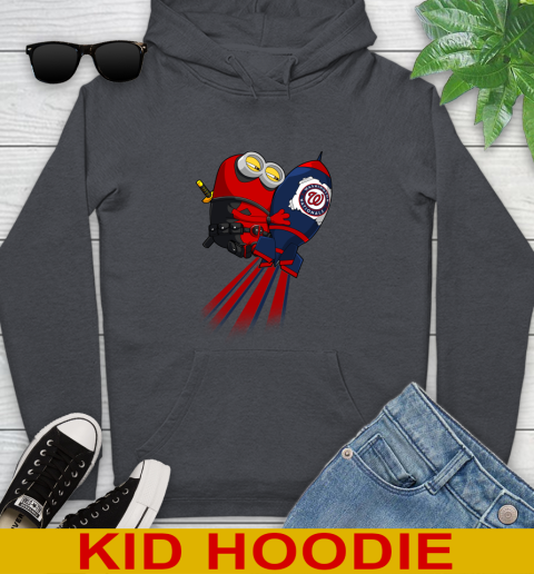 MLB Baseball Washington Nationals Deadpool Minion Marvel Shirt Youth Hoodie 9