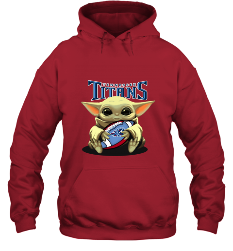 Baby Yoda Loves The Tennessee Titans yztu baby yoda loves the tennessee titans hoodie 23 front red