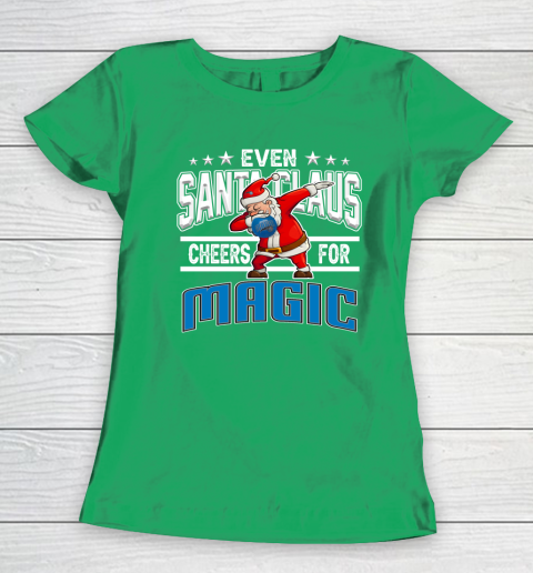 Orlando Magic Even Santa Claus Cheers For Christmas NBA Women's T-Shirt 5