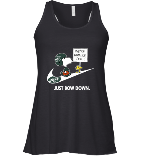 New York Jets Are Number One – Just Bow Down Snoopy Racerback Tank
