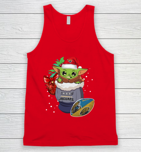 Jacksonville Jaguars Christmas Baby Yoda Star Wars Funny Happy NFL Tank Top 6
