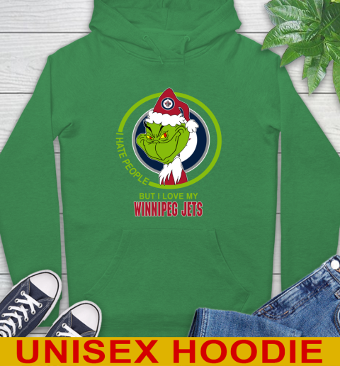 Winnipeg Jets NHL Christmas Grinch I Hate People But I Love My Favorite Hockey Team Hoodie 8