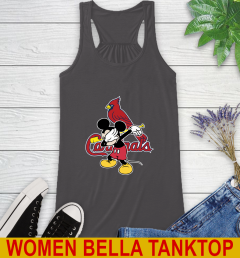 St.Louis Cardinals MLB Baseball Dabbing Mickey Disney Sports Racerback Tank 12