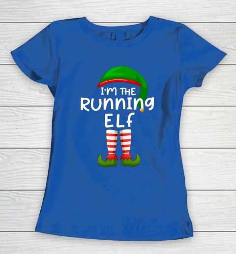 I m The Running Elf Funny Elf Family Matching Christmas Women's T-Shirt 8