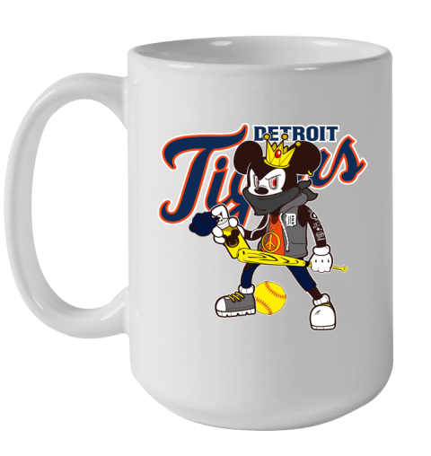 Detroit Tigers MLB Baseball Mickey Peace Sign Sports Ceramic Mug 15oz
