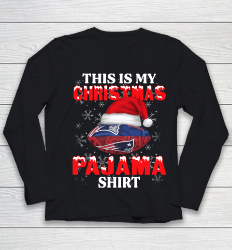 New England Patriots This Is My Christmas Pajama Shirt NFL Youth Long Sleeve