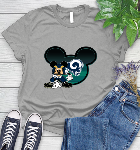 NFL Los Angeles Rams Mickey Mouse Disney Football T Shirt Women's T-Shirt 10