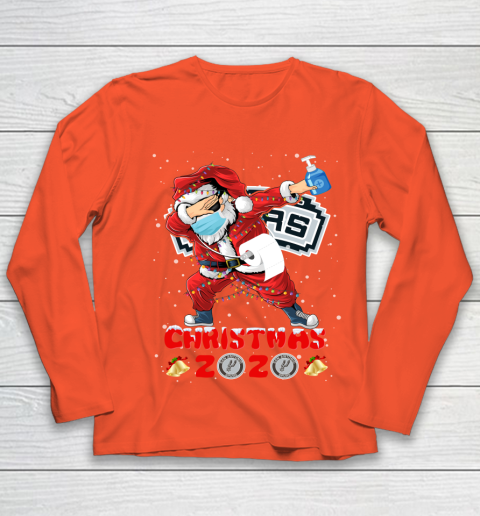 San Antonio Spurs Funny Santa Claus Dabbing Christmas 2020 NBA Youth Long Sleeve 3