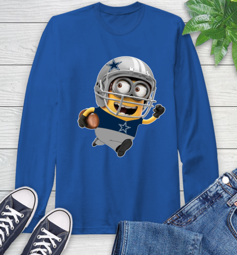 NFL Dallas Cowboys Minions Disney Football Sports Long Sleeve T-Shirt 9