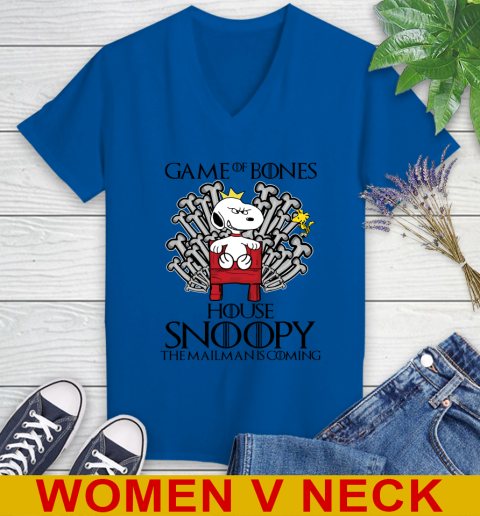 Game of bones house snoopy the mailman is coming tshirt 66