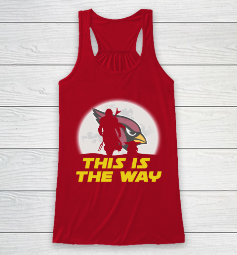 Arizona Cardinals NFL Football Star Wars Yoda And Mandalorian This Is The Way Racerback Tank 4