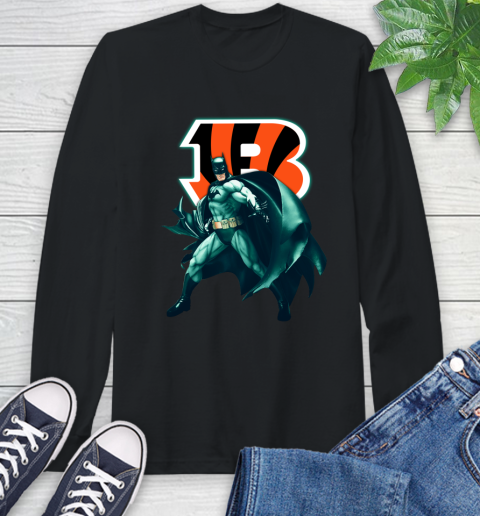 NFL Batman Football Sports Cincinnati Bengals Long Sleeve T-Shirt 2