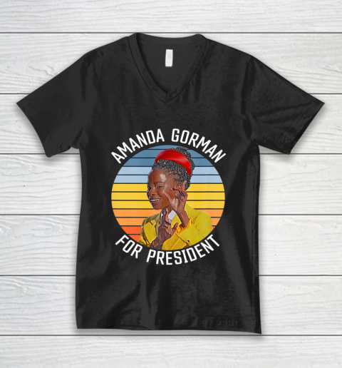 Amanda Gorman Shirt For President Inauguration Poet V-Neck T-Shirt
