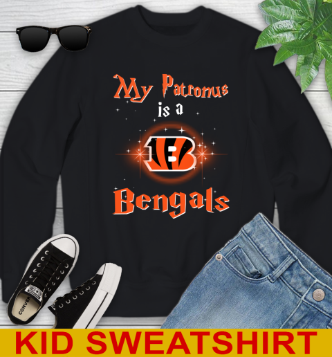 NFL Football Harry Potter My Patronus Is A Cincinnati Bengals Youth Sweatshirt