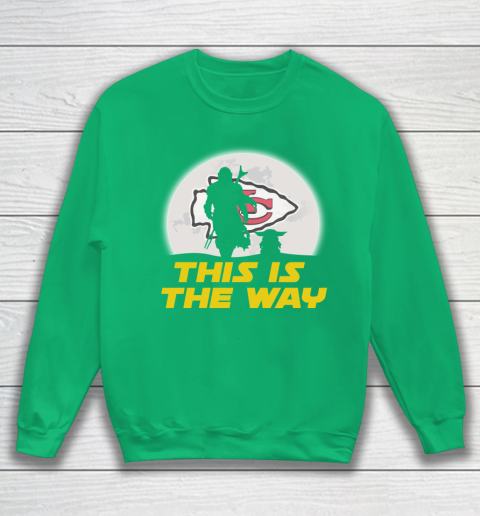 Kansas City Chiefs NFL Football Star Wars Yoda And Mandalorian This Is The Way Sweatshirt 5