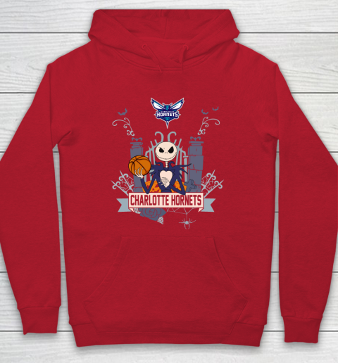 NBA Charlotte Hornets Basketball Jack Skellington Halloween Hoodie 7