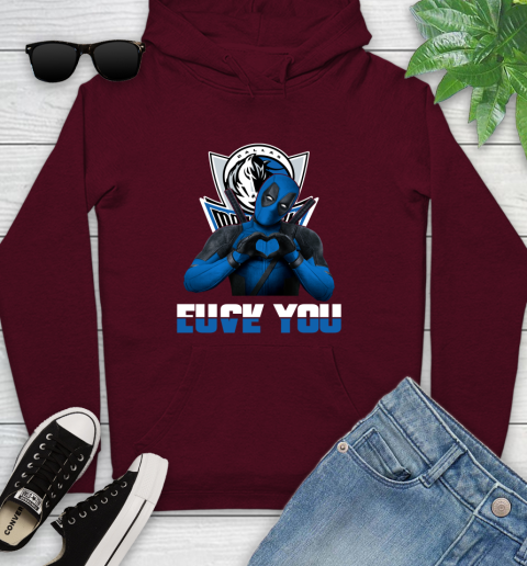 NBA Dallas Mavericks Deadpool Love You Fuck You Basketball Sports Youth Hoodie 7