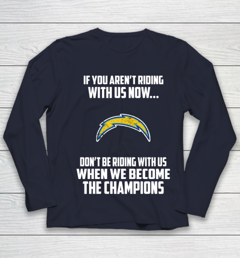 NFL Los Angeles Chargers Football We Become The Champions Youth Long Sleeve 2