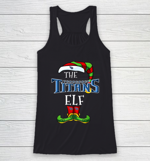 Tennessee Titans Christmas ELF Funny NFL Racerback Tank