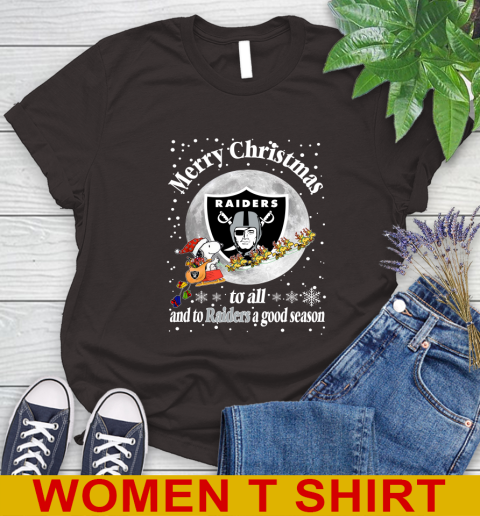 Oakland Raiders Merry Christmas To All And To Raiders A Good Season NFL Football Sports Women's T-Shirt 9