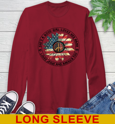 America sunflower she's a good girl loves her mama shirt 52