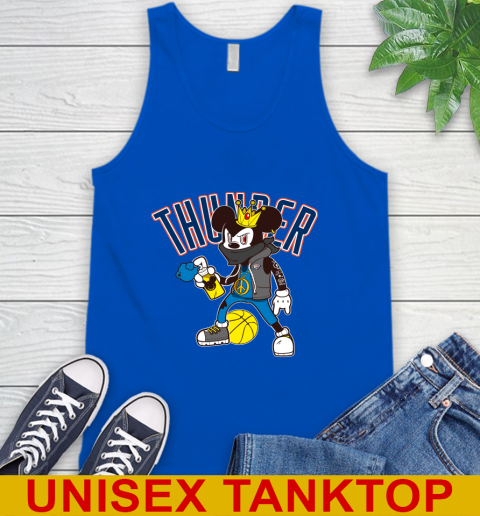 Oklahoma City Thunder NBA Basketball Mickey Peace Sign Sports Tank Top 5