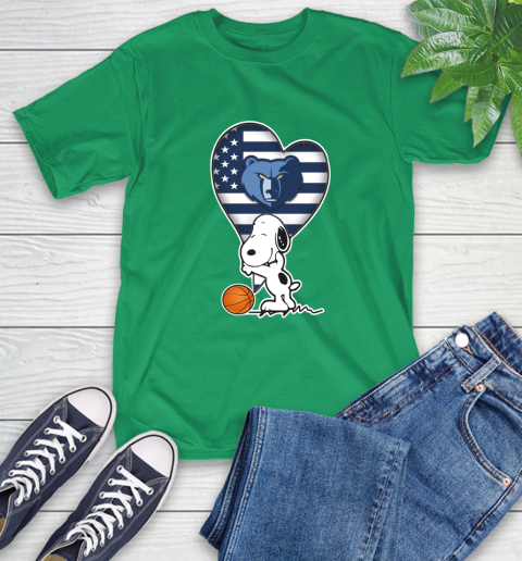 Memphis Grizzlies NBA Basketball The Peanuts Movie Adorable Snoopy T-Shirt 7