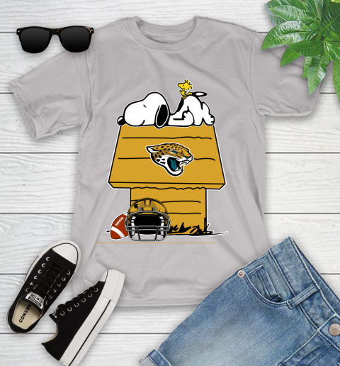 Jacksonville Jaguars NFL Football Snoopy Woodstock The Peanuts Movie Youth T-Shirt 12