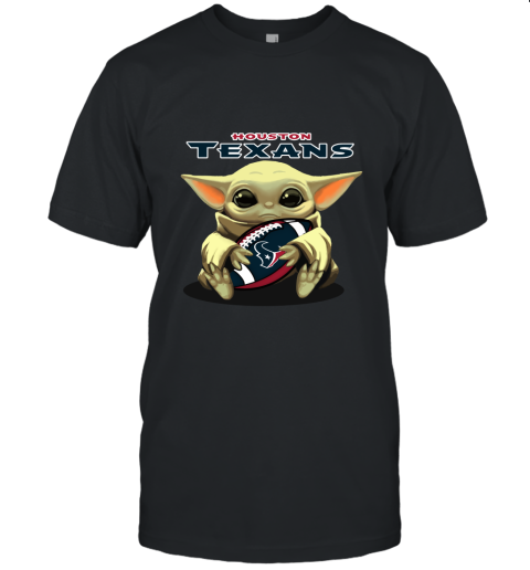 Baby Yoda Loves The Houston Texans Star Wars NFL Unisex Jersey Tee
