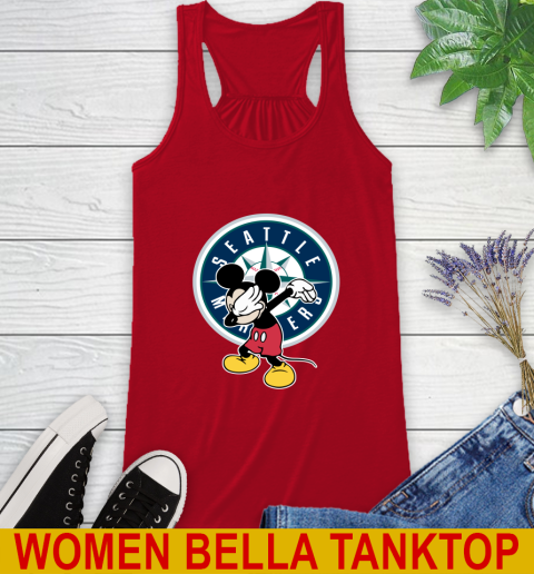Seattle Mariners MLB Baseball Dabbing Mickey Disney Sports Racerback Tank 6