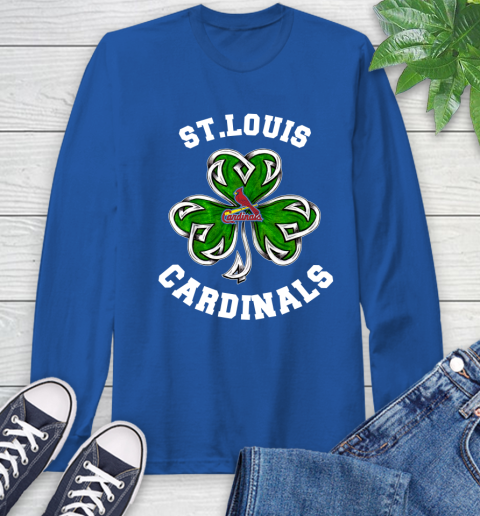 MLB St.Louis Cardinals Three Leaf Clover St Patrick's Day Baseball Sports Long Sleeve T-Shirt 10