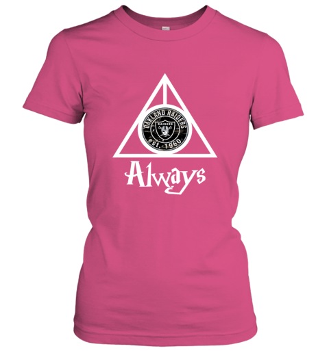 Always Love The Oakland Raiders x Harry Potter Mashup NFL u49o always love the oakland raiders x harry potter mas ladies t shirt 20 front heliconia