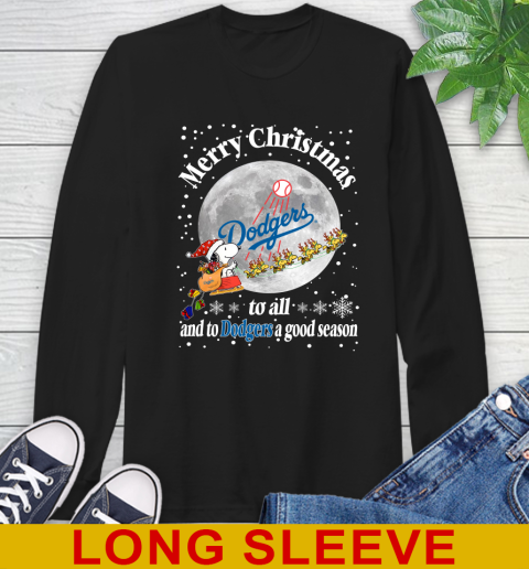 Los Angeles Dodgers Merry Christmas To All And To Dodgers A Good Season MLB Baseball Sports Long Sleeve T-Shirt