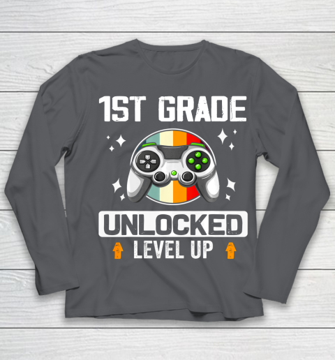 Next Level t shirts 1st Grade Unlocked Level Up Back To School First Grade Gamer Youth Long Sleeve 6
