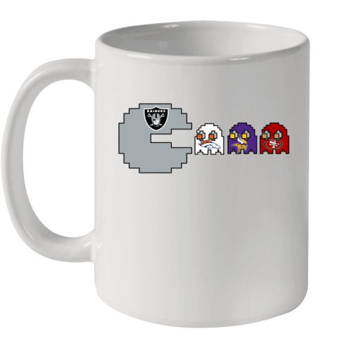 Oakland Raiders NFL Football Pac Man Champion Ceramic Mug 11oz