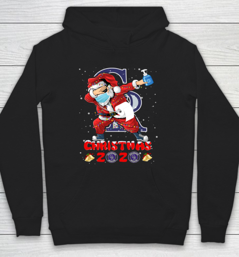 Colorado Rockies Funny Santa Claus Dabbing Christmas 2020 MLB Hoodie