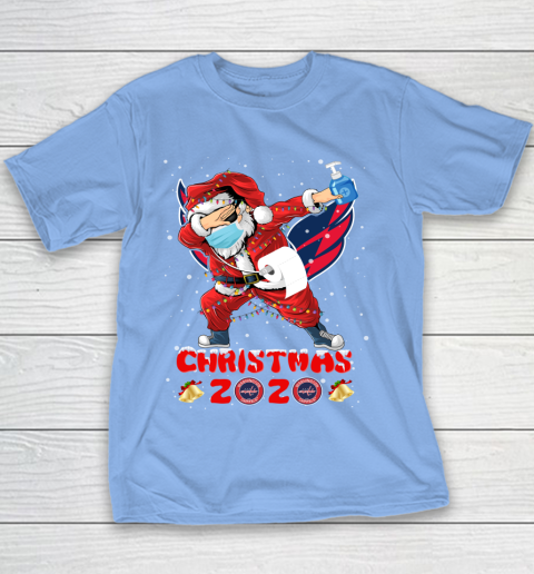 Washington Capitals Funny Santa Claus Dabbing Christmas 2020 NHL Youth T-Shirt 8