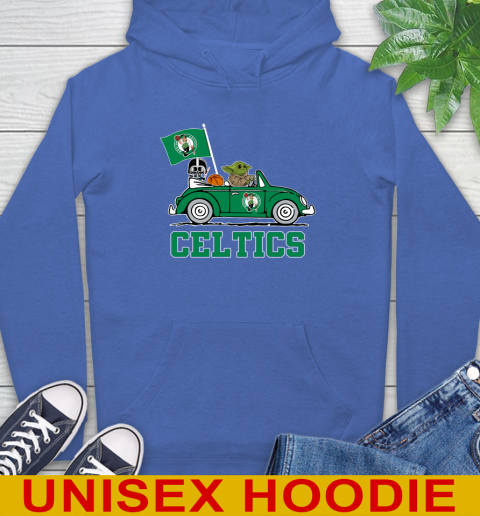 NBA Basketball Boston Celtics Darth Vader Baby Yoda Driving Star Wars Shirt Hoodie 9