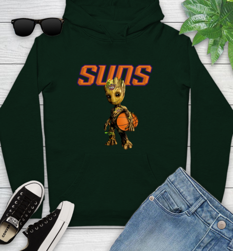 Phoenix Suns NBA Basketball Groot Marvel Guardians Of The Galaxy Youth Hoodie 13