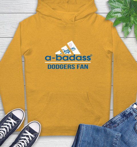 MLB A Badass Los Angeles Dodgers Fan Adidas Baseball Sports Hoodie 2